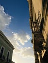 Glowing clouds and Facades over the city of Merida, Mexico - MEXICO Royalty Free Stock Photo